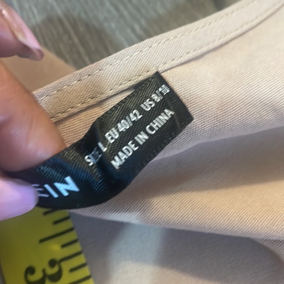 Tan tie front cut out, split hem, short sleeve maxi dress, Large - Picture 11 of 13